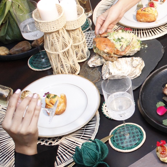 Straw Coasters- Azul - Picture 3 of 4